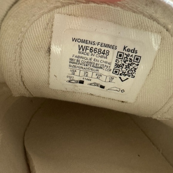 Keds Glittery Cream Women's Sneakers, size 10 Wedding, Bridal - Picture 3 of 6